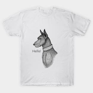 Collared Hound Says Hello! T-Shirt